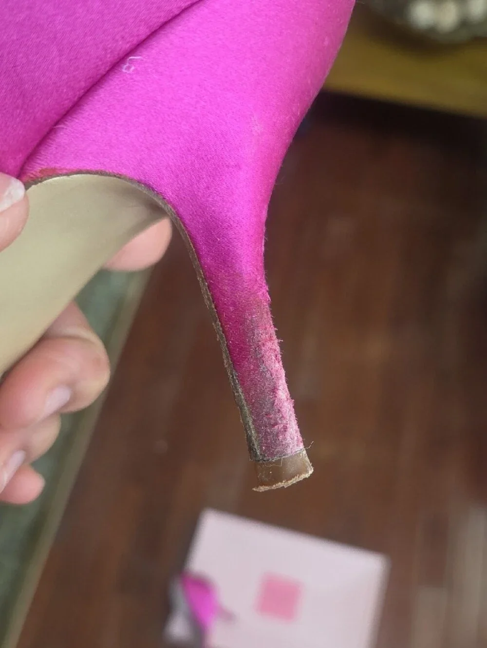 kate spade hot pink satin peep-toe d'Orsay heels with bow